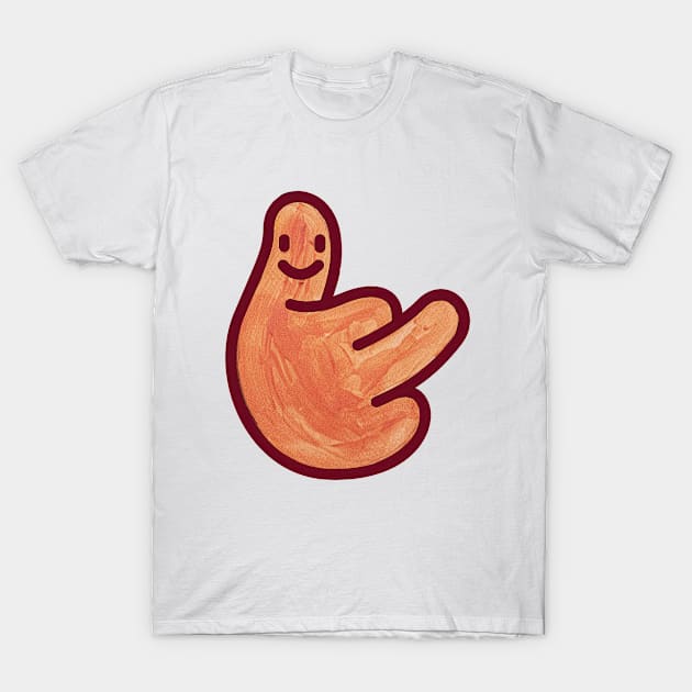 smiling hand T-Shirt by drugsdesign